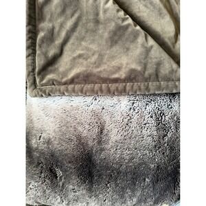 MON CHATEAU Luxury Collection Kodiak Brown Plush Velour Fleece Throw Blanket